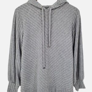 Gray Hooded Women's Top